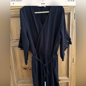Soft Surroundings Black Jumpsuit Romper Size 1X Black, NWOT